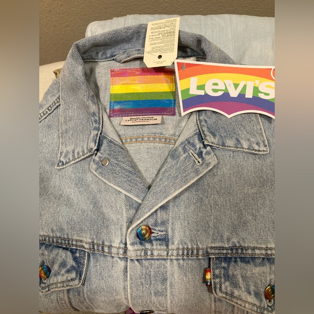 NWT Levi’s  Pride Premium Denim Jean Jacket